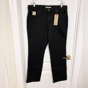 Levi’s 505 Straight Leg Mid Rise Jeans Black Size 33